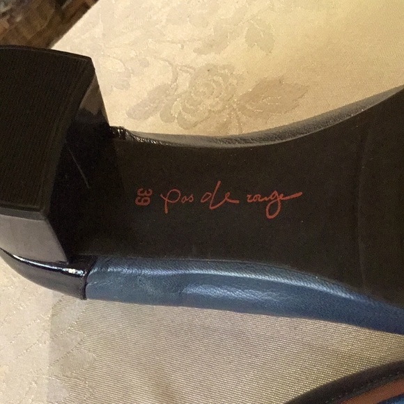 Pas de Rouge European 39 Block Heel Open Toe NWOT - Picture 7 of 7